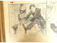 Drawing Francisque Poulbot naughty scene elegant couple bedroom humor 20th century