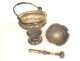 Sprinkler bucket for blessing bronze brass silver plated church late 17th century