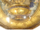 Pair of oval frames medallions gilded married vases flowers fabric Empire 19th century