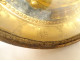 Pair of oval frames medallions gilded married vases flowers fabric Empire 19th century