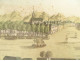 Watercolored optical view of Bayonne, Bayonne, Basset, Paris, late 18th century