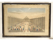 Watercolored optical view of Bayonne, Bayonne, Basset, Paris, late 18th century