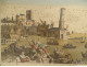 Watercolored optical view of Bayonne, Bayonne, Basset, Paris, late 18th century