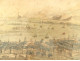 Watercolored optical view of Bayonne, Bayonne, Basset, Paris, late 18th century