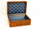 Box in burr Amboyna and Rosewood, with monogram, Napoleon III nineteenth