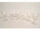 Set of 6 antique Le Creusot crystal water glasses, 19th century