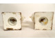 Pair of porcelain baluster vases Paris flowers winged women 1st Empire 19th century