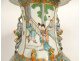 Large Chinese famille verte porcelain vase with palace dragon figures, 18th century