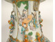 Large Chinese famille verte porcelain vase with palace dragon figures, 18th century