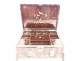 Jewelry box made of lacquered wood with gilding, birds, cranes, flowers, Japan, 19th century