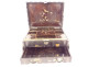 Jewelry box made of lacquered wood with gilding, birds, cranes, flowers, Japan, 19th century