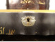 Jewelry box made of lacquered wood with gilding, birds, cranes, flowers, Japan, 19th century