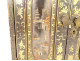 Small Japanese cabinet in lacquered wood with gilding, landscapes, pagoda, characters, 19th century
