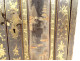 Small Japanese cabinet in lacquered wood with gilding, landscapes, pagoda, characters, 19th century