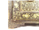 Small Japanese cabinet in lacquered wood with gilding, landscapes, pagoda, characters, 19th century