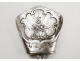 Spoon Louis XV silver, decorated with shells and flowers with punch 800, eighteenth