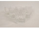 6 Baccarat France Harmonie 20th century cut crystal whisky glasses