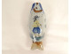 Secouette snuffbox faience HB Quimper fish Breton character 19th century