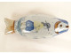 Secouette snuffbox faience HB Quimper fish Breton character 19th century