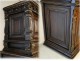 Buffet 4 parts two-body, solid oak, carved capitals and acanthus leaves, seventeenth