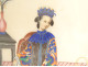 5 Chinese paintings on rice paper, Mandarin women servants, Canton, 19th century