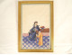 5 Chinese paintings on rice paper, Mandarin women servants, Canton, 19th century
