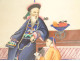 5 Chinese paintings on rice paper, Mandarin women servants, Canton, 19th century