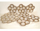 Marcel Guillot ceramic oyster set with 6 plates, 20th century