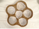 Marcel Guillot ceramic oyster set with 6 plates, 20th century