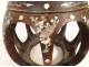 Small wooden stool with mother-of-pearl inlay, flowers, birds, Vietnam, 19th century
