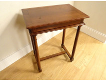 Small Louis XVI money changer&#39;s port table in solid mahogany with 18th century drawer