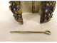 Silver hinged bracelet with enamels Algeria Kabyle Maghreb Berber late 19th century
