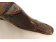 Snuffbox shoe carved wood marquetry brass nails Folk Art 19th