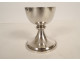 Travel chalice silver plated metal goldsmith Henri Nesme Lyon cross early 20th century