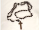 Large wooden rosary souvenir ND Lourdes crucifix cross 19th century