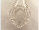 Salt bottle cut crystal solid silver flowers 19th century