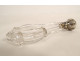 Salt bottle cut crystal solid silver flowers 19th century