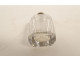 Salt bottle cut crystal solid silver flowers 19th century