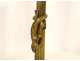 Pair of gilt bronze candlesticks with salamander lizards, Barbedienne style, Napoleon III period, 19th century