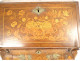 Dutch masterwork desk/writing desk with floral marquetry, early 19th century