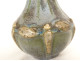 Polychrome stoneware vase by Denbac, decorated with dragonflies, Innoxa Art Nouveau, early 20th century