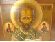 Russian Orthodox icon, HSP portrait of Saint Nicholas, Bishop of Myra, Wonderworker, 19th century