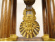 Charles X portico clock with gilt bronze marquetry and globe, 19th century