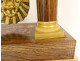 Charles X portico clock with gilt bronze marquetry and globe, 19th century