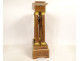 Charles X portico clock with gilt bronze marquetry and globe, 19th century