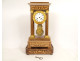 Charles X portico clock with gilt bronze marquetry and globe, 19th century