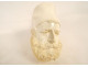 Meerschaum pipe with orientalist Zouave/Sultan head, amber, Guyot collection, 20th century