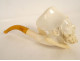 Meerschaum pipe with orientalist Zouave/Sultan head, amber, Guyot collection, 20th century