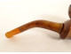 Meerschaum pipe with orientalist Zouave/Sultan head, amber, Guyot collection, 20th century