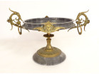 Coupe Tazza néo-grecque marbre gris bronze Barbedienne Napoléon III XIXème